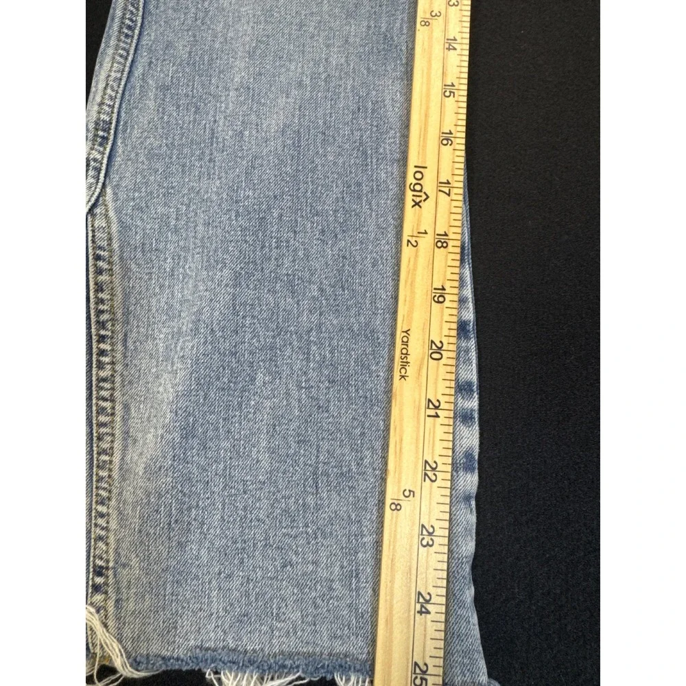 Free People Women Light Wash Flare Jeans Raw Hem Blue W25R 61855-16515125